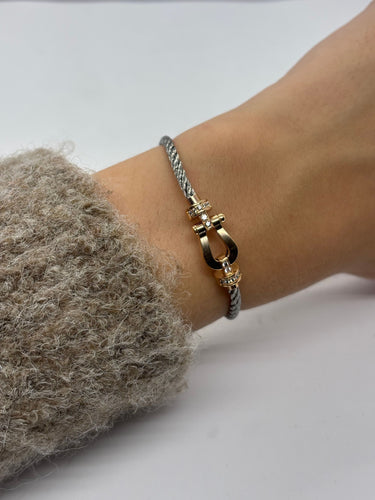 Bracelet Fred Force 10 or rose et diamants 0,12 ct 58 Facettes 1096