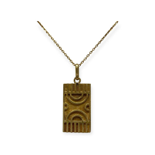 Pendentif Pendentif design géométrique Art Déco or jaune 58 Facettes 330084158