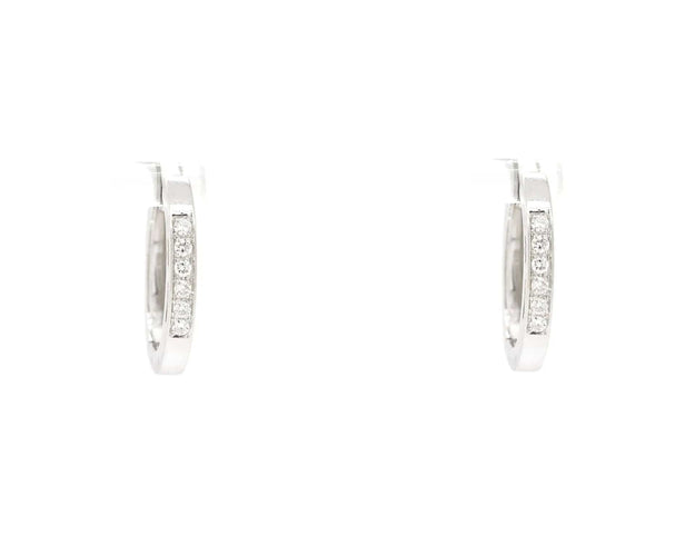 Boucles d'oreilles Boucles d'oreilles en or blanc serties de diamants de 0,24 ct 58 Facettes 14008