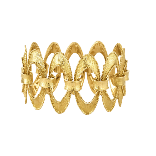 Bracelet Bracelet manchette en or jaune 58 Facettes CAN1458