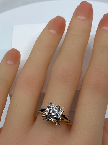 Bague 56 Bague Toi & Moi diamants vers 1930 58 Facettes AB68