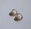 Boucles d'oreilles Boucles d’oreilles dormeuses en or jaune, platine et jade néphrite 58 Facettes