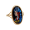 Bague 55 Bague Art nouveau Limoges plaque émaillée profil féminin en or 18k 58 Facettes A06418