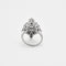 Bague 54 Bague marquise or gris, platine, diamants 58 Facettes