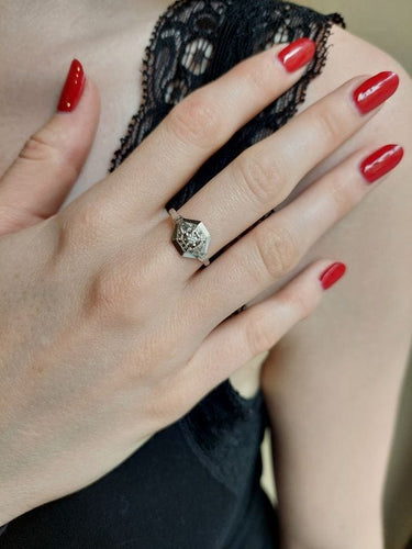 Bague 55 BAGUE ART DÉCO DIAMANT 58 Facettes 086181