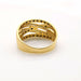 Bague 59 Bague en or jaune, saphirs, diamants 58 Facettes