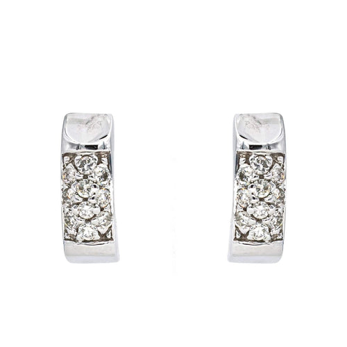 Boucles d'oreilles Boucles d'oreilles Demi-créoles Or blanc Diamant 58 Facettes 4174992CN