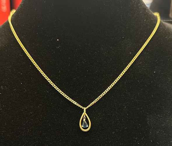 Pendentif Pendentif or jaune saphir 58 Facettes LP424/15