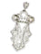 Pendentif Le Diamant Déco : Pendentif en platine avec diamants et saphirs taille européenne ancienne 58 Facettes 18276-0099