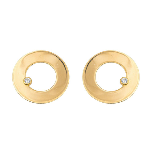 Boucles d'oreilles Dinh Van Boucles d'oreilles Target Or jaune Diamant 58 Facettes 4284535RV