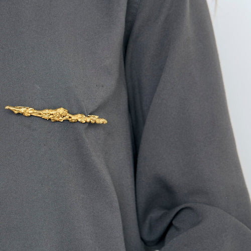 Broche Broche barrette à motif floral ajourée en or jaune 58 Facettes MAR0742