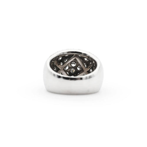 Bague Bague en or blanc sertie de diamants de 2,80 ct 58 Facettes 17315