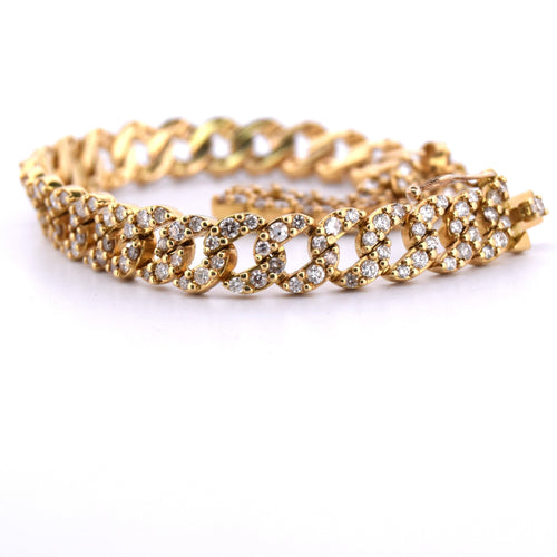 Bracelet Bracelet en or jaune avec diamants 58 Facettes