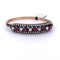 Bracelet Bracciale vintage en or rose 14 kt et argent 925 avec rubis et diamants 58 Facettes