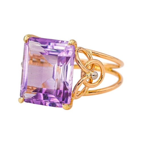 Bague 53 Bague   Cocktail Or jaune Améthyste 58 Facettes 4471733CN