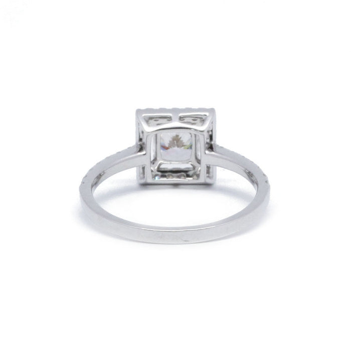 White gold and diamond solitaire