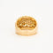 Bague 57.5 Bague pavage diamants année 70-80 en or jaune 18K 58 Facettes