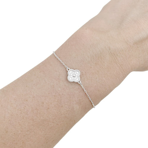 Bracelet Bracelet Van Cleef & Arpels, "Sweet Alhambra", or blanc, diamants. 58 Facettes 34943