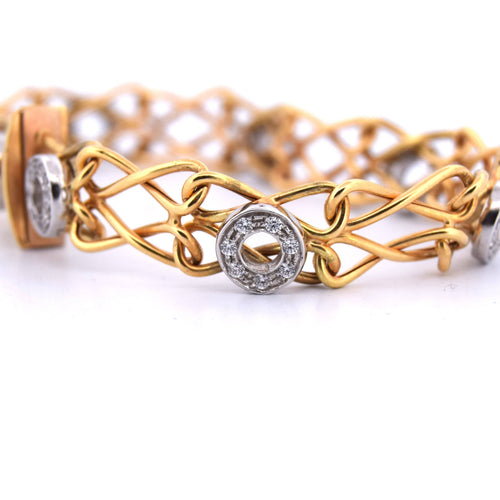 Bracelet BRACELET EN OR JAUNE ET BLANC 18 CARATS 58 Facettes