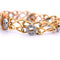 Bracelet BRACELET EN OR JAUNE ET BLANC 18 CARATS 58 Facettes