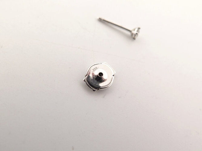 Boucles d'oreilles puce boucle d'oreille VANRYCKE valentine diamant 0.11 ct or blanc 18k 58 Facettes 266429