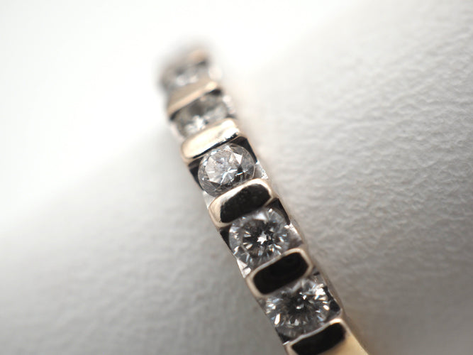 Bague 51 Alliance Bi Or avec diamants 58 Facettes