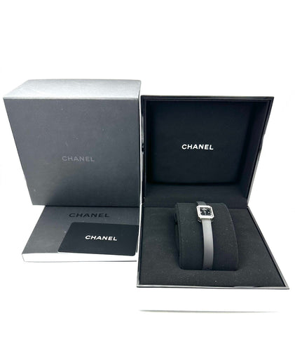 Montre CHANEL. Collection "Première Ruban", montre acier et diamants (full set) 58 Facettes