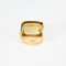 Bague 53 BAGUE CITRINE OR JAUNE 58 Facettes M8888