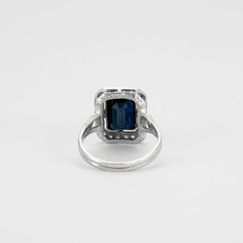 Bague 55 Bague Platine Saphir Diamants 58 Facettes 8477