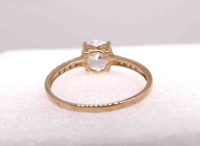 Bague 60 Bague en or, Oxydes de Zirconium 58 Facettes 13052