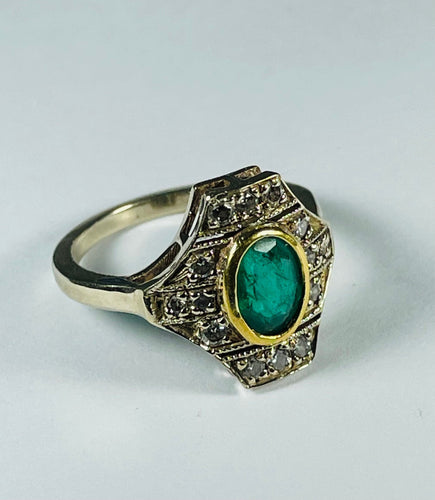 Bague Bague Art Déco émeraude 58 Facettes 118