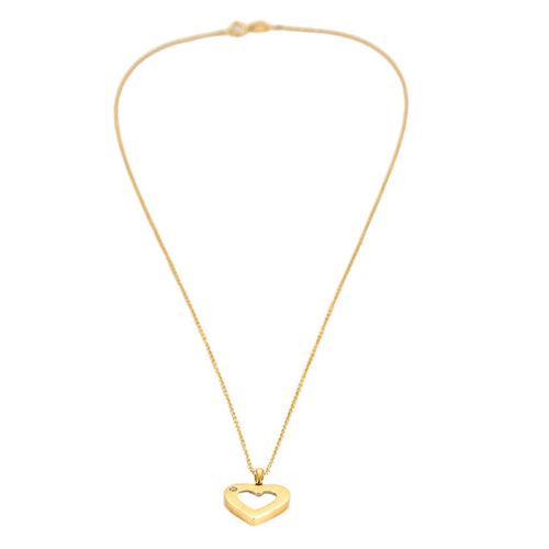 Collier Collier Cœur en or jaune et diamant 58 Facettes LP1141-LP1142