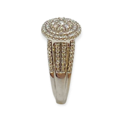 Bague 54 Bague or blanc pavage de diamants 58 Facettes 330082973