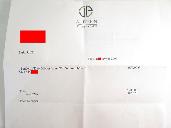 Collier collier O.J. PERRIN pendentif coeur legendes duo duo10-02b or 18k 58 Facettes 266786