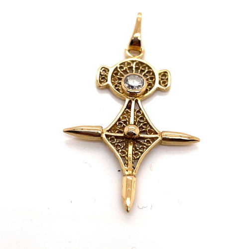 Pendentif Pendentif Croix d'Agadez Diamant 58 Facettes