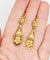 Boucles d'oreilles Dormeuses antique XXL or jaune fleurs finement ciselés (circa 1900) 58 Facettes A05468