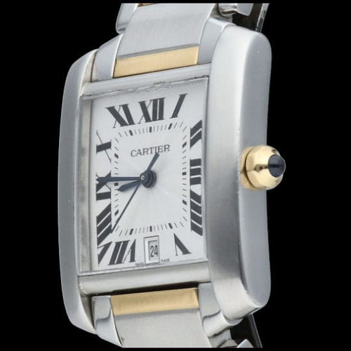 Montre Cartier Montre Tank Francaise Moyen Or Acier 58 Facettes MT36303