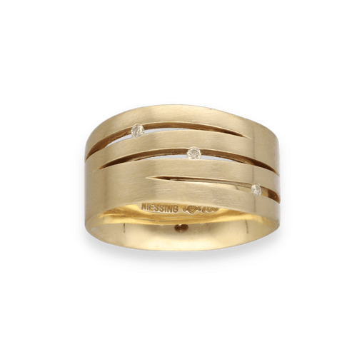 Bague 54,5 Bague Niessing Fontana – Or Jaune 18k – 3 Diamants env. 0,05 ct H-VS – Taille 54,5 58 Facettes FB11219