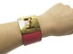 Bracelet bracelet HERMES kelly chien lézard niloticus t3 15 a 17 métal doré rouge 58 Facettes 267512