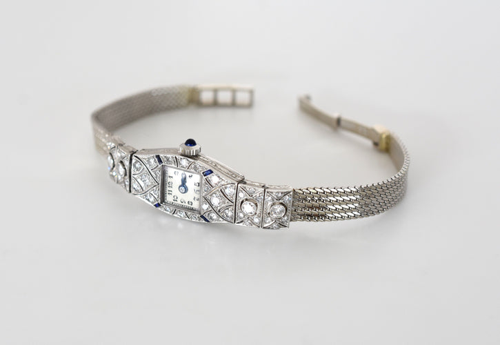 Montre CHOPARD - Montre femme Art Déco platine, or blanc, sertissage diamants, vers 1925 58 Facettes CHO-100