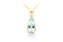 Pendentif Pendentif contemporain en or jaune 18 carats sertie d'une aigue marine 58 Facettes 22480