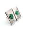 Boucles d'oreilles Boucles d'oreilles en or blanc et jaune 18 carats avec émeraudes et diamants 58 Facettes
