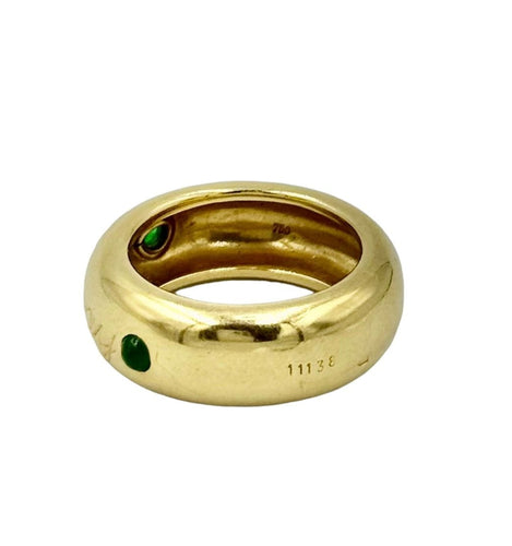 Bague 53 Poiray - Bague Jonc Or Jaune émeraudes 58 Facettes