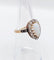 Bague 52 Bague pompadour antique or blanc 18k opale cabochon et diamants taille roses (circa 1900) 58 Facettes A05057