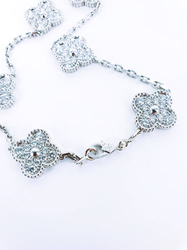 Collier Van Cleef & Arpels collier "Alhambra" pavage diamants 58 Facettes