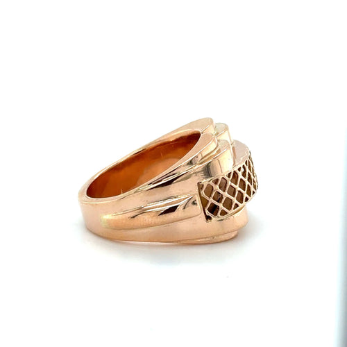 Bague 56 Bague Tank en Or Rose 1950 58 Facettes 1.0002239/1