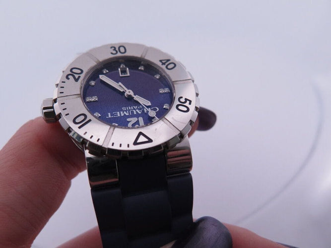 Montre montre CHAUMET class one 33 mm 622c acier diamants quartz boite lady 58 Facettes 268246