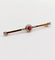 Broche barrette art déco en or 18k et pierre rouge 58 Facettes A06478