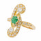 Bague 57 Bague Or jaune Emeraude, Diamant 58 Facettes 2601182CN