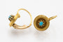 Boucles d'oreilles Boucles d'oreilles en or ancien avec turquoises 58 Facettes 11243
